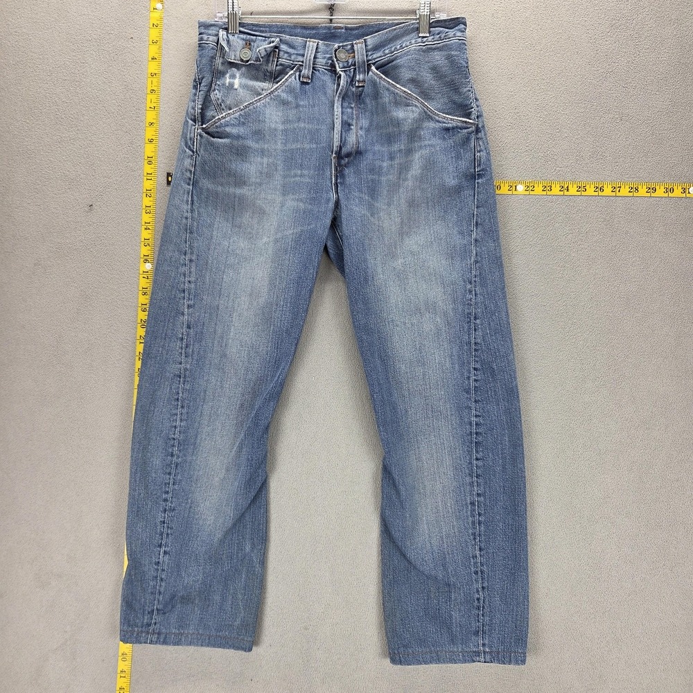 VTG Levis Engineered Jeans Mens Blue Twisted Flap Pockets Button Fly Fits 30x26